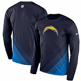 Los Angeles Chargers Nike Navy Sideline Legend Prism Performance Long Sleeve T-Shirt,baseball caps,new era cap wholesale,wholesale hats